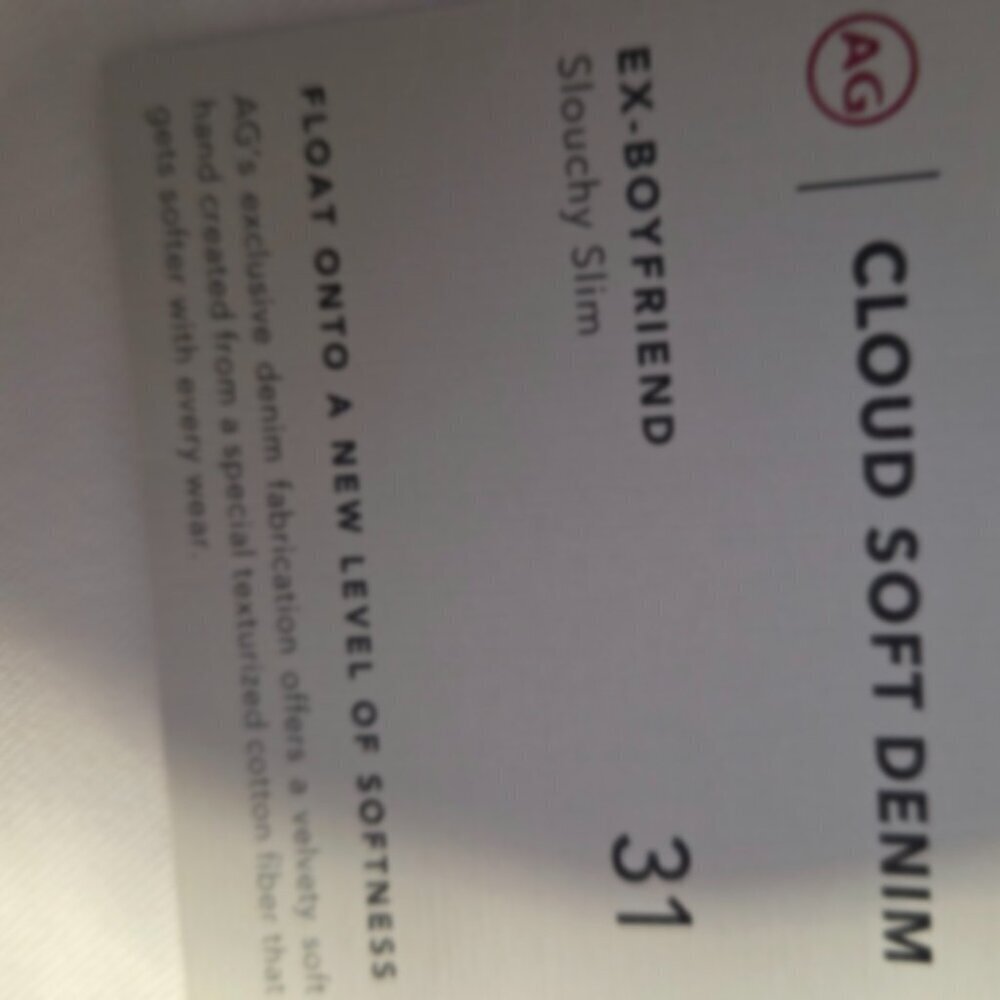 AG | Cloud Soft Denim Ex-Boyfriend | White | Size 31 | NWT - Picture 16 of 16